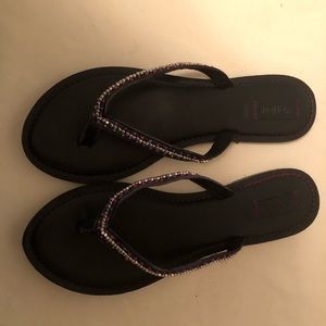 Mad Love Leather Beaded Flip Flop